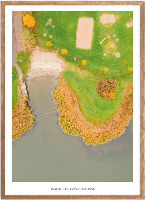 Badestelle Bäckerstrand Poster