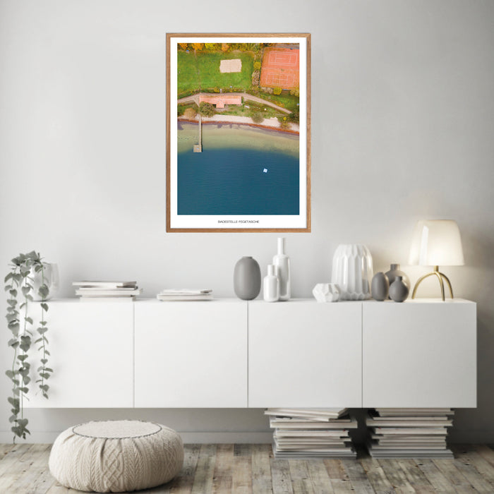 Badestelle Fegetasche Poster