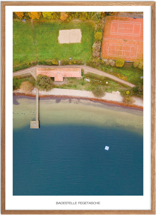 Badestelle Fegetasche Poster