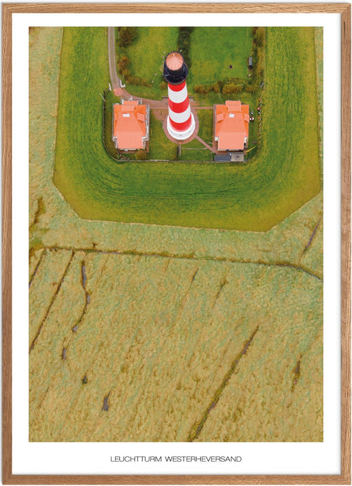 Leuchtturm Westerheversand Poster